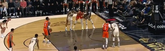 新球体育-又开始了！马瑟林罚球 追梦与尼德豪泽篮下卡位纠缠